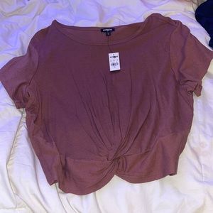 Express pink crop top